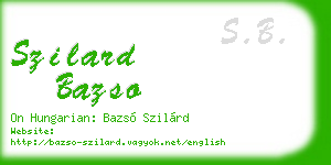 szilard bazso business card