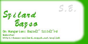 szilard bazso business card